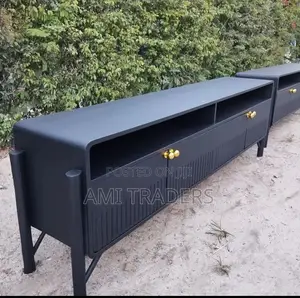Black Designer Tv Stand (6ft)