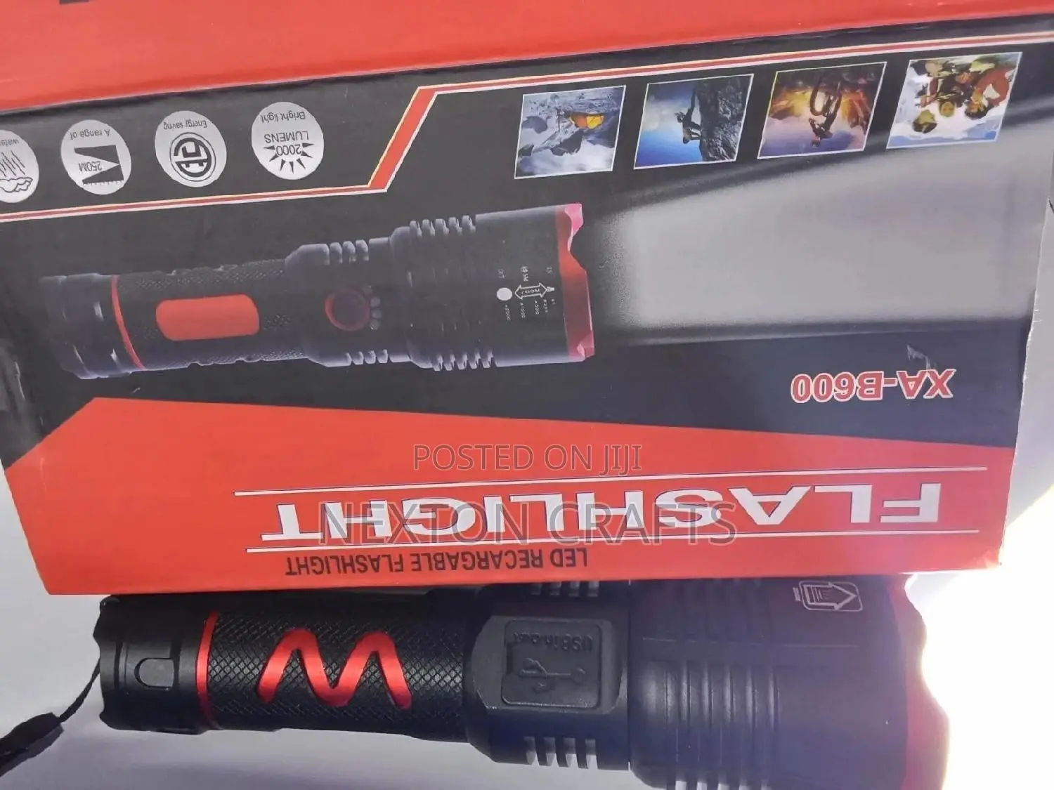 LED Rechargeable Flashlight Aluminium