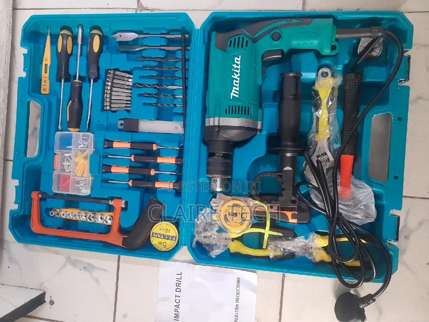 Makita Corded Drill Set With Tool Kit