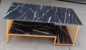 Rectangular Black Marble Coffee Table