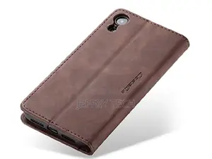 Synthetic Leather Wallet Case With Stand for iPhone XR - Cho