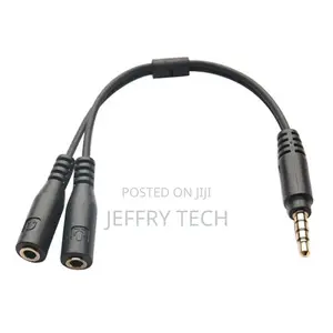3.5mm Earphone Headphone Male to 2 Female Y Splitter Audio-