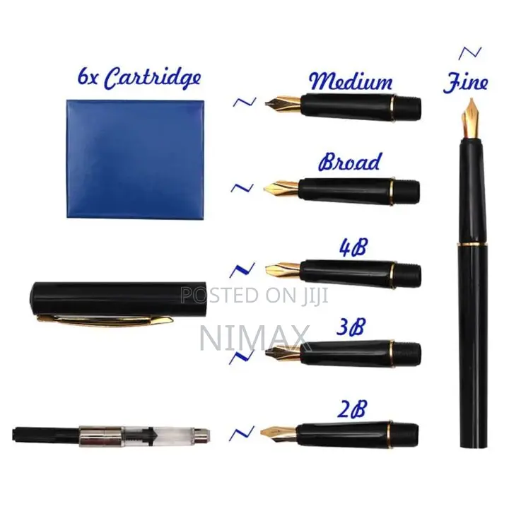 Calligraphy 6 Pen Set With Ink