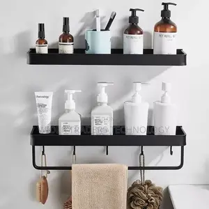 Rectangular Bathroom Rack With Towel Bar
-Carbon Coated