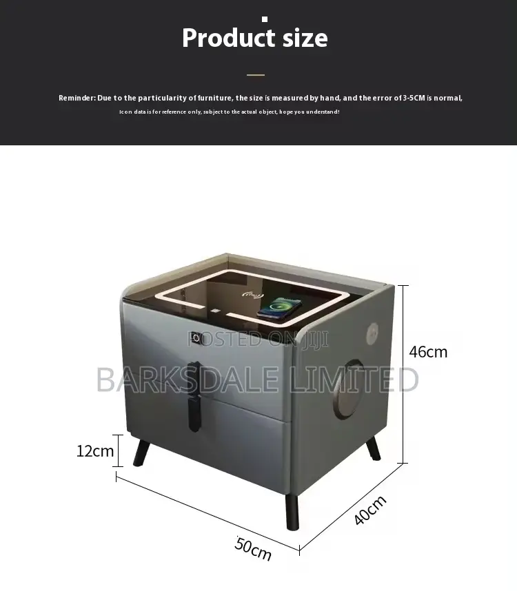 Smart Bedside Lamp Wireless Charging LED Lights Speakers