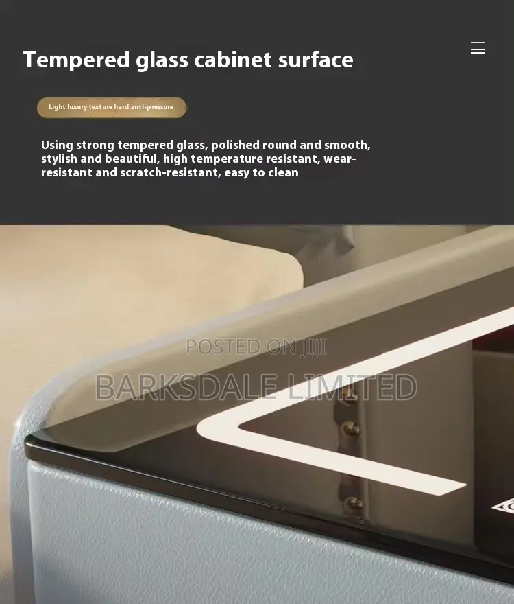 Smart Bedside Lamp Wireless Charging LED Lights Speakers