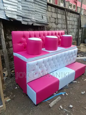 Pedicure Seat 3 Seater and 3 Puffs 
