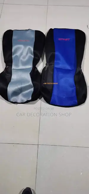 5 Seater Grey Black/Blue Black 5 Seater Fabric Seat Covers