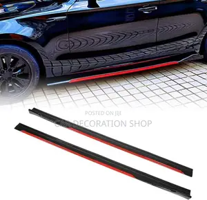 Red Black Universal Fit Adjustable Side Skirts Body Kit