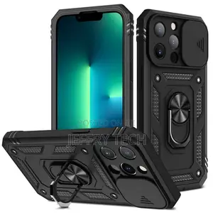 iPhone 13 Pro Max Case, Slide Lens Protection Rugged Armor I
