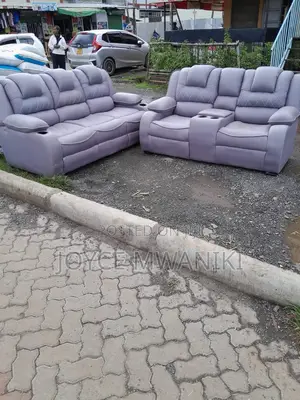 Semi Recliner, 5 Seater Grey 