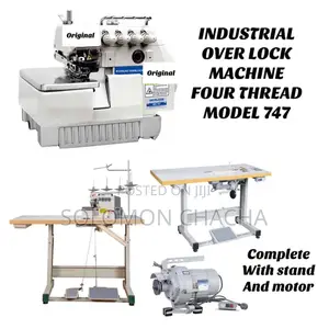 Industrial Over Lock Machine 4 Thread Complete Stand,Motor