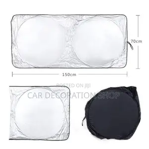 Windshield Sunshade Covers With 2 Foldable Rounds