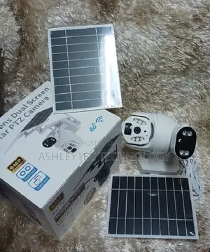 4G 6MP Ubox Dual Lens Dual Screen 2pcs Solar PTZ Camera