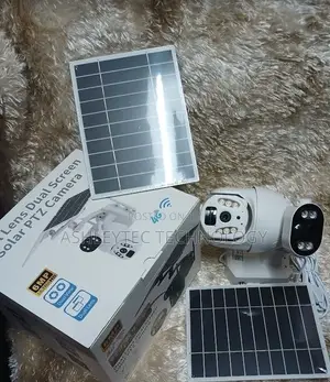 6MP Ubox Dual Lens Dual Screen Solar Power PTZ Camera Oudoor