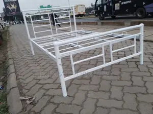 4 X 6 White Metallic Platform Beds