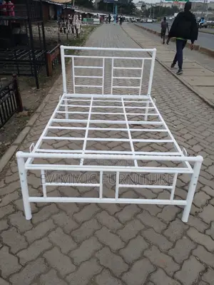 4 X 6 White Metallic Platform Beds