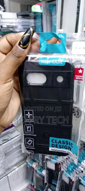 Google Pixel 8A Rugged Shield Case Made of Soft TPU- GREAY