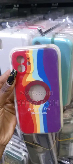iPhone 12 Pro Max Cover - Orange - Jdotom Soft Rainbow-Awer