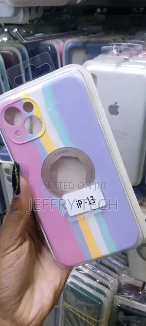 NDCOM for iPhone 13 Back Cover Color Gradient Rainbow Strip