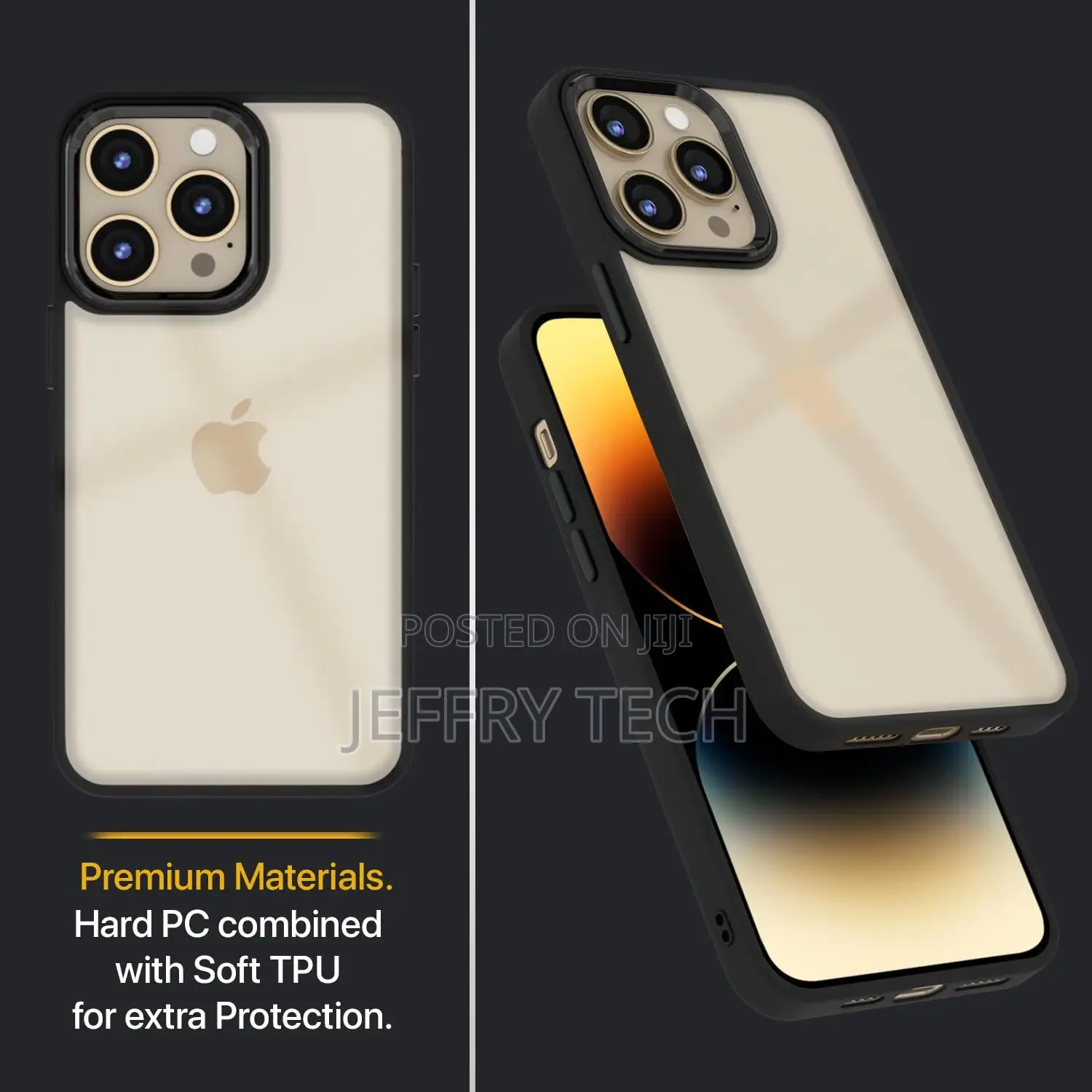 iPhone 14 Pro Max Back Cover |Electroplated Chrome Metal Rin