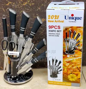 Unique Knife Set Stainless Steel 9 Pieces