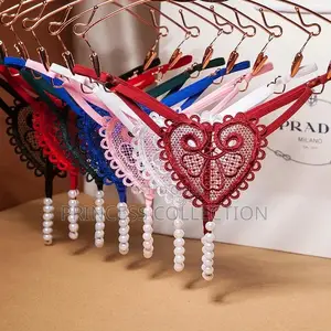 Laced Thongs With Beads