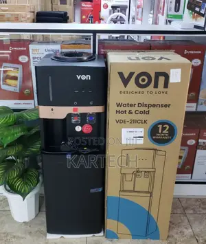 Von VDE-211CLK Hot and Cold Water Dispenser - Matte Black