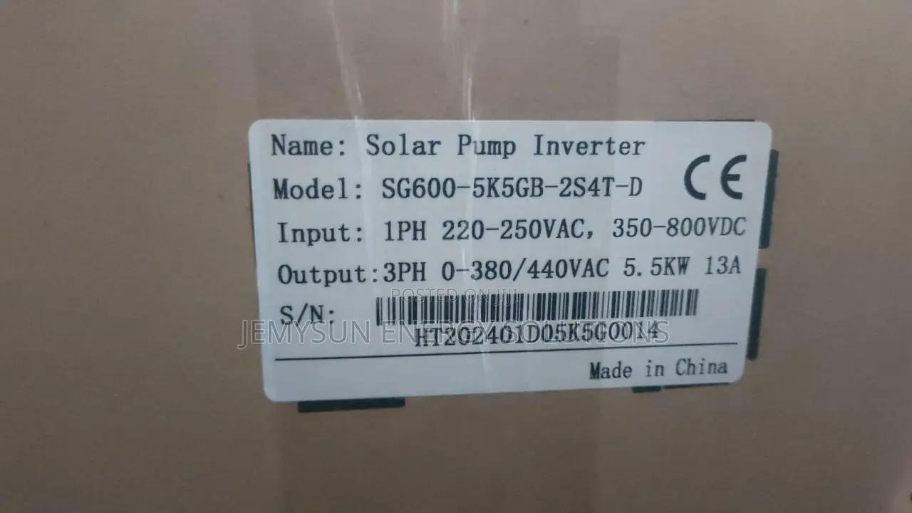 Phase Converters 5.5kw SG600 Brand