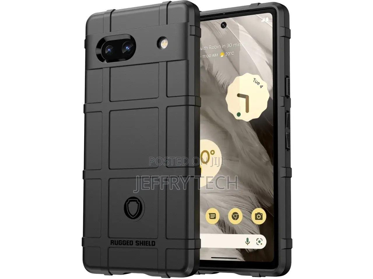 Google Pixel 7a Rugged Shield Anti-Shock Case Black