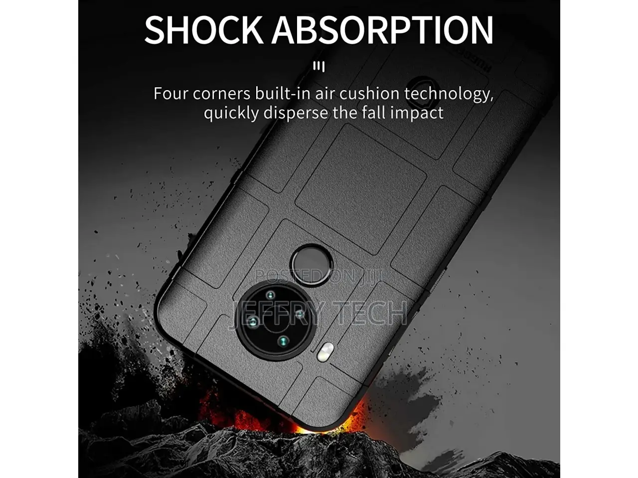 Nokia 5.4 Rugged Shield Anti-Shock Case Black