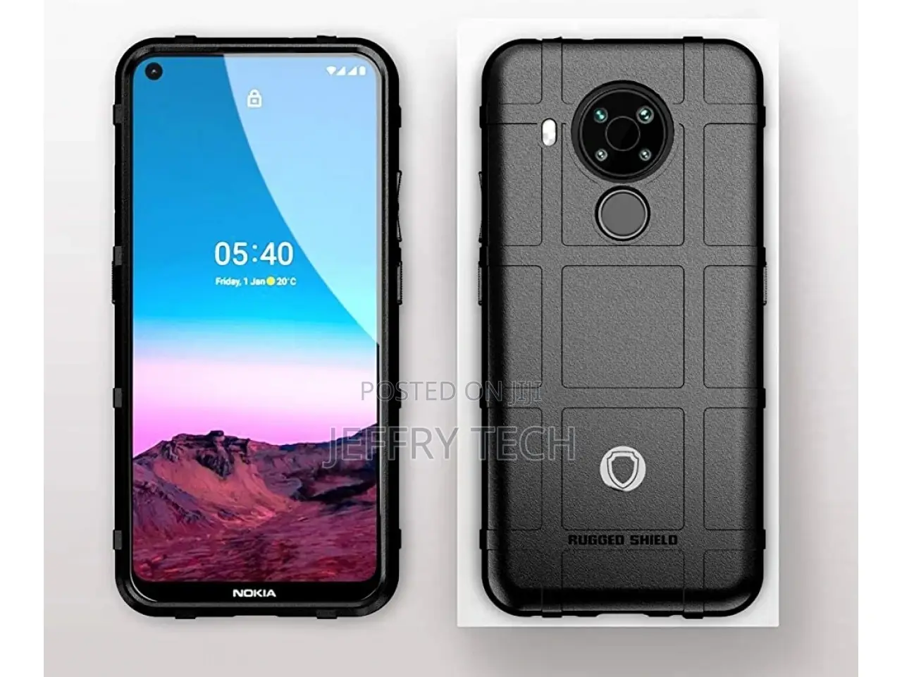 Nokia 5.4 Rugged Shield Anti-Shock Case Black