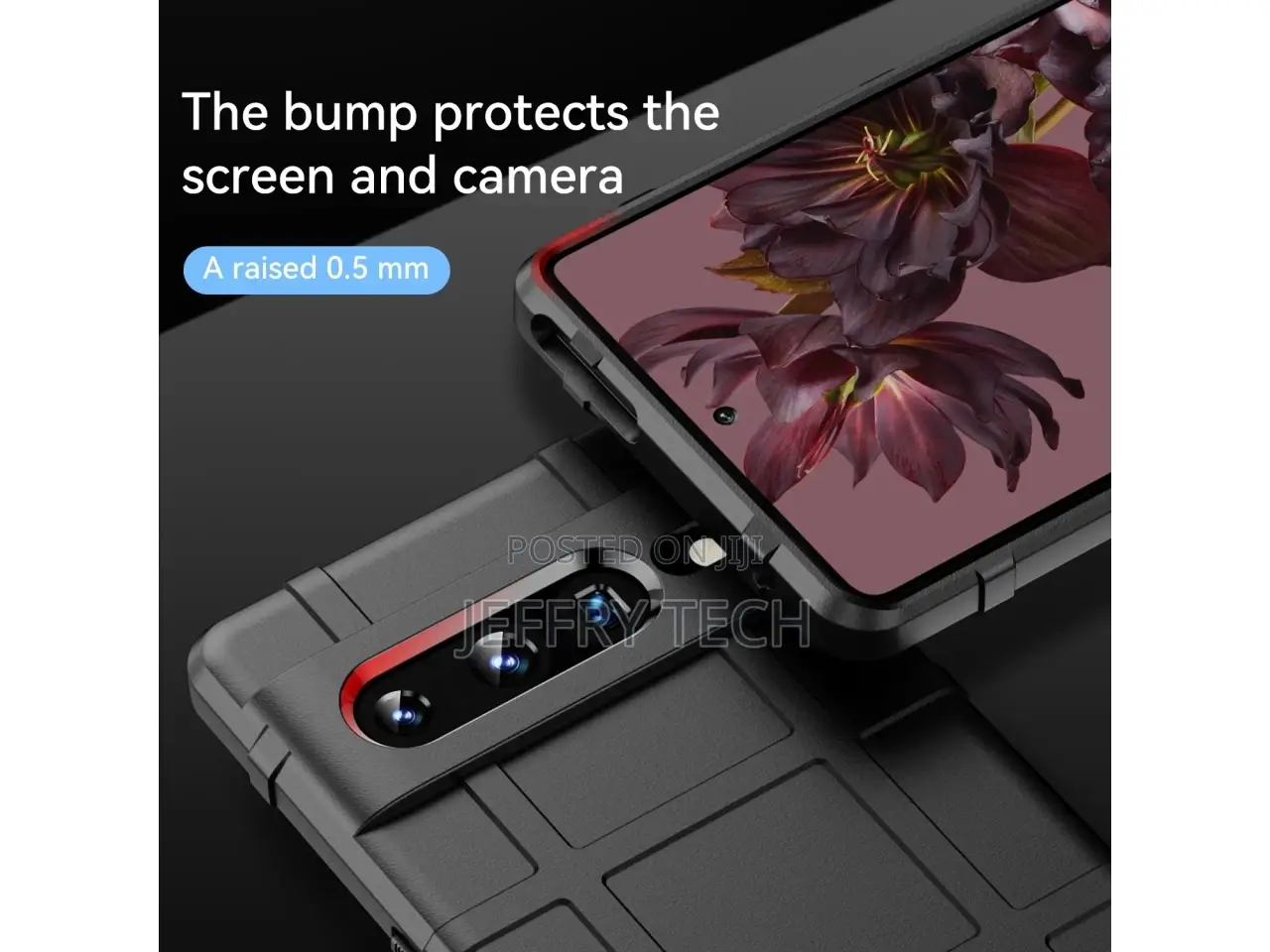 Google Pixel 7 Pro Rugged Shield Anti-Shock Case Black