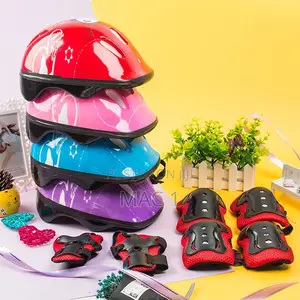 Quality Helmet and Guards Set Pink Blue and Red Available