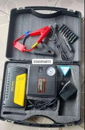 Low Battery Jumpstarter +Portable 12v Inflator
