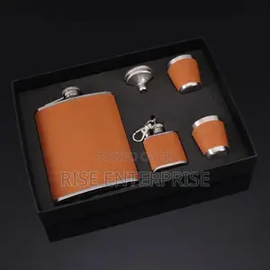 *2 Portable Hip Flask Set With 2 Tot Glasses and Funnel*