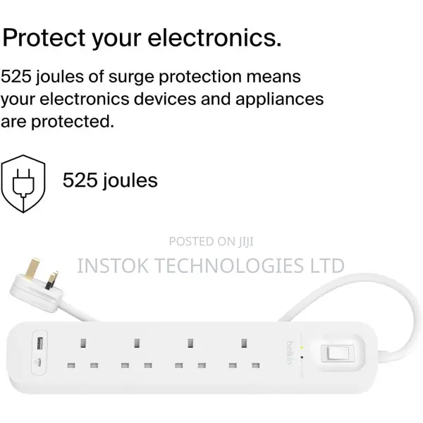 Belkin Connect Surge Protector 4-Outlet With USB-C and USB-A