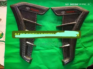 2pcs Carbon Finish Toyota Branded Door Side Air Vent Decor