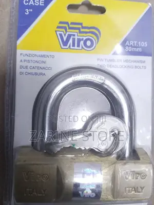 Viro Italy Padlock 80mm Pin Tumbler Mechanism