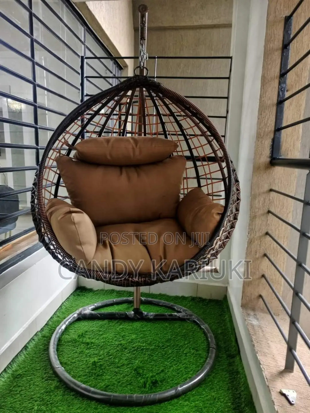 Balcony Brown Swing