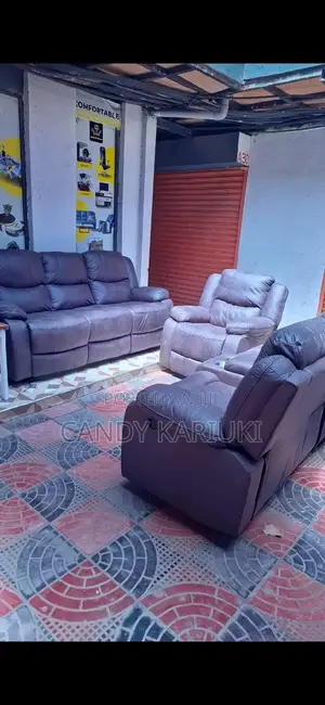 Micro Fabric 6 Seater Recliner Sofa Set