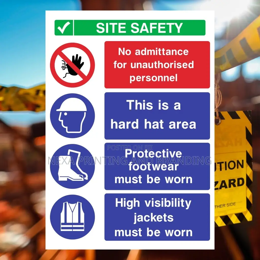 Site Hazards Information Display Signs