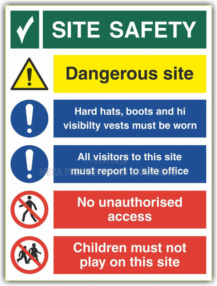 Site Hazards Information Display Signs