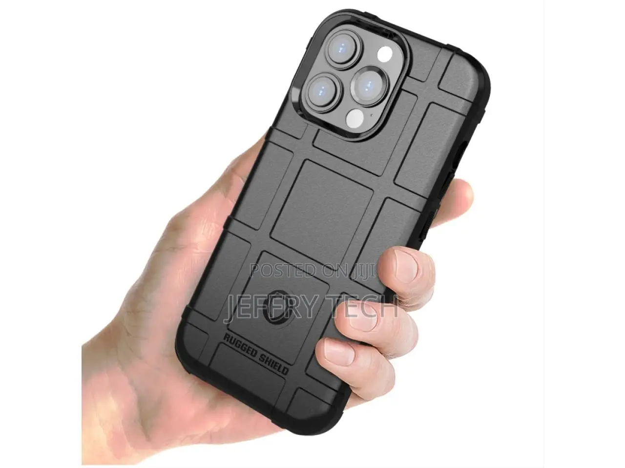 Apple iPhone 14 Pro Max Rugged Shield Anti-Shock Case Black