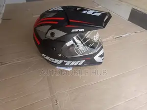 Aaron Off Road Riding Helmets Black Red