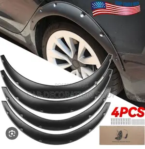 Saloon Car Fitted With Wheel Fender Flares 4pc Set