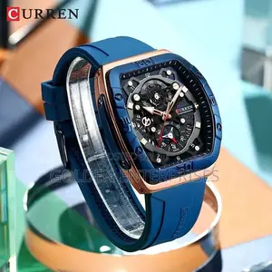 CURREN Chronograph Gents Watch Rubber Strap #8443