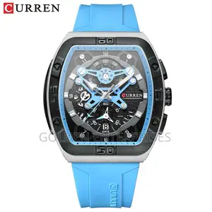 CURREN Chronograph Gents Watch Rubber Strap #8443
