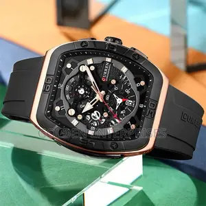CURREN Chronograph Gents Watch Rubber Strap #8443