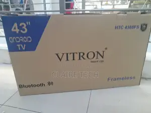 Vitron 43′′ (2024 Model) Frameless Smart Android FHD Tv New